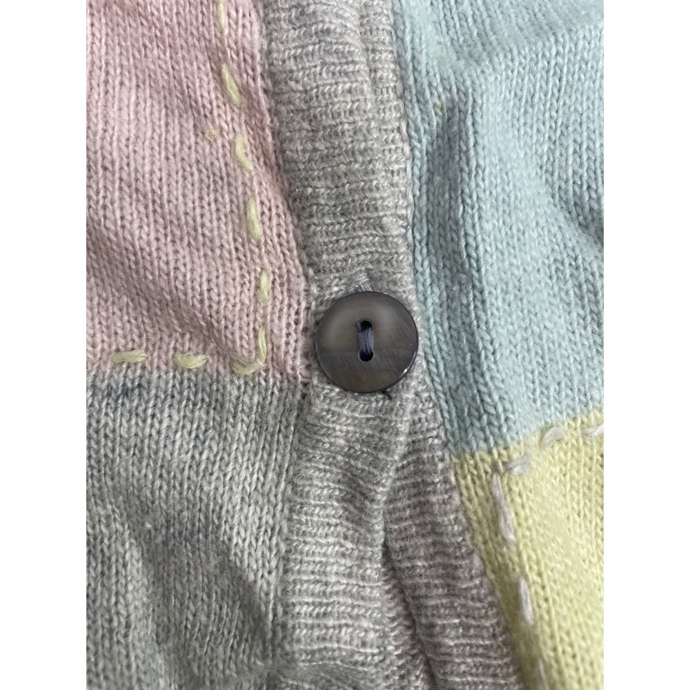 Michael Simon Lite Patchwork Cardigan Sweater Pas… - image 4